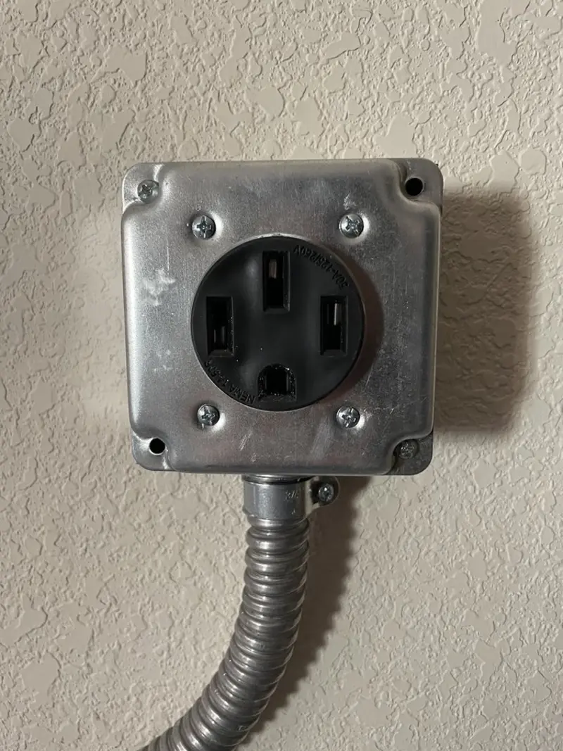 NEMA 14-50 outlet installed for Electrical Panel Upgrade in Santa Maria